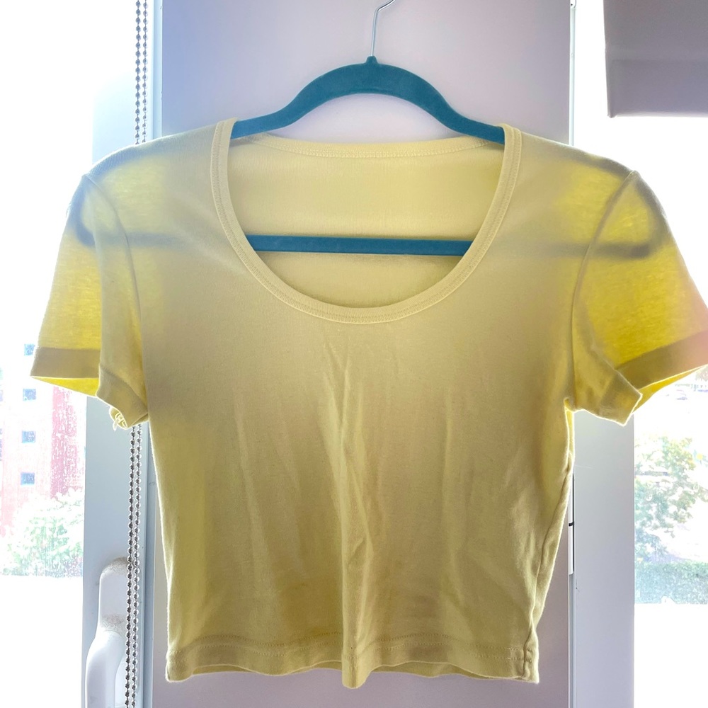 American Apparel yellow crop top